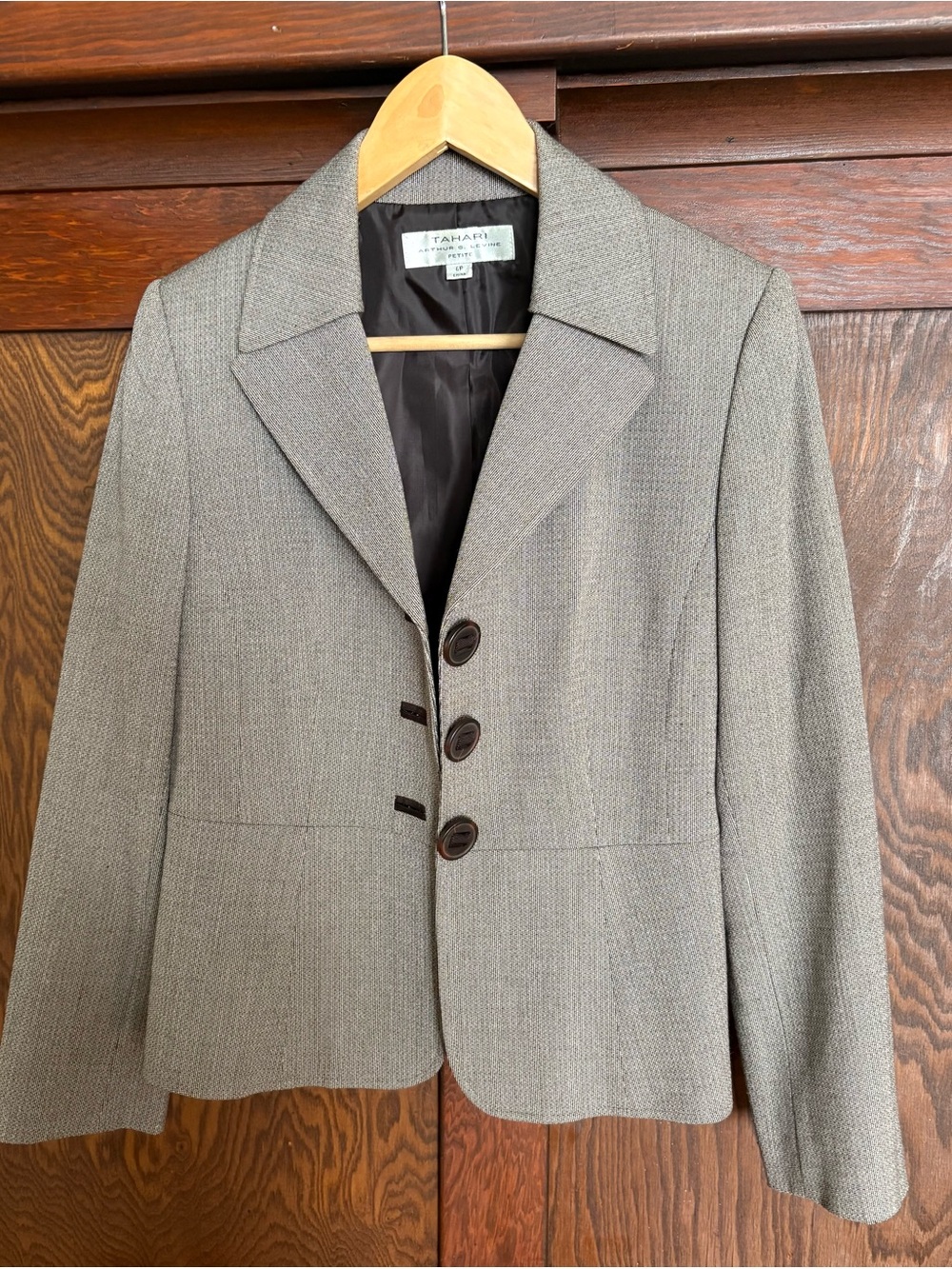 Tahari Brown Petite Women's Blazer
